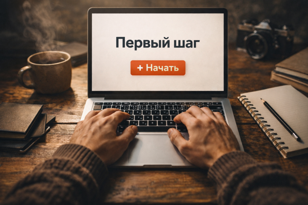 первый шаг в онлайн заработке за ноутбуком