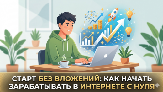 Пошаговый старт без вложений в интернет-маркетинге.