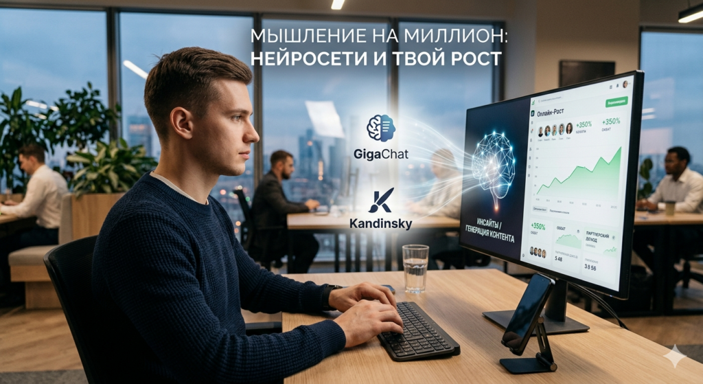 Мышление на миллион нейросети в действии
