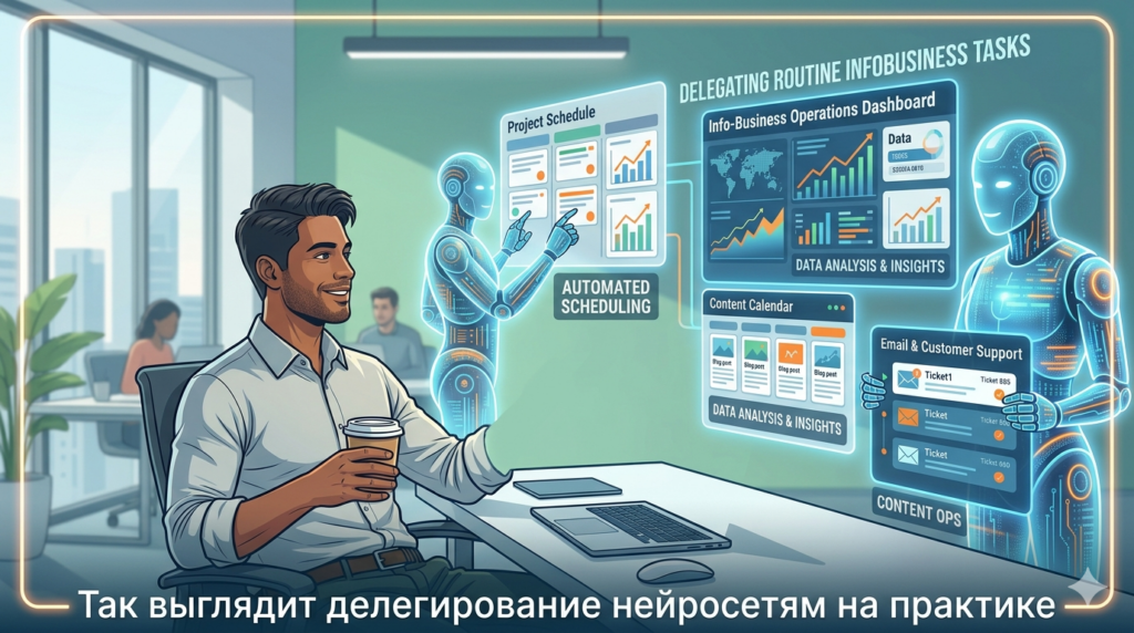 ИИ-агенты берут на себя рутинные задачи - делегирование с помощью нейросетей